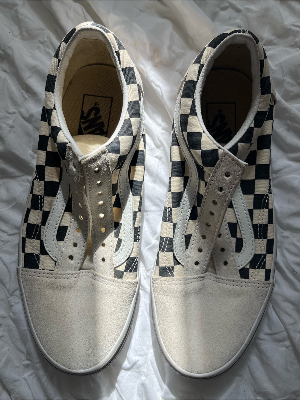 Vans  Checkerboard Canvas Sneakers - Black & White